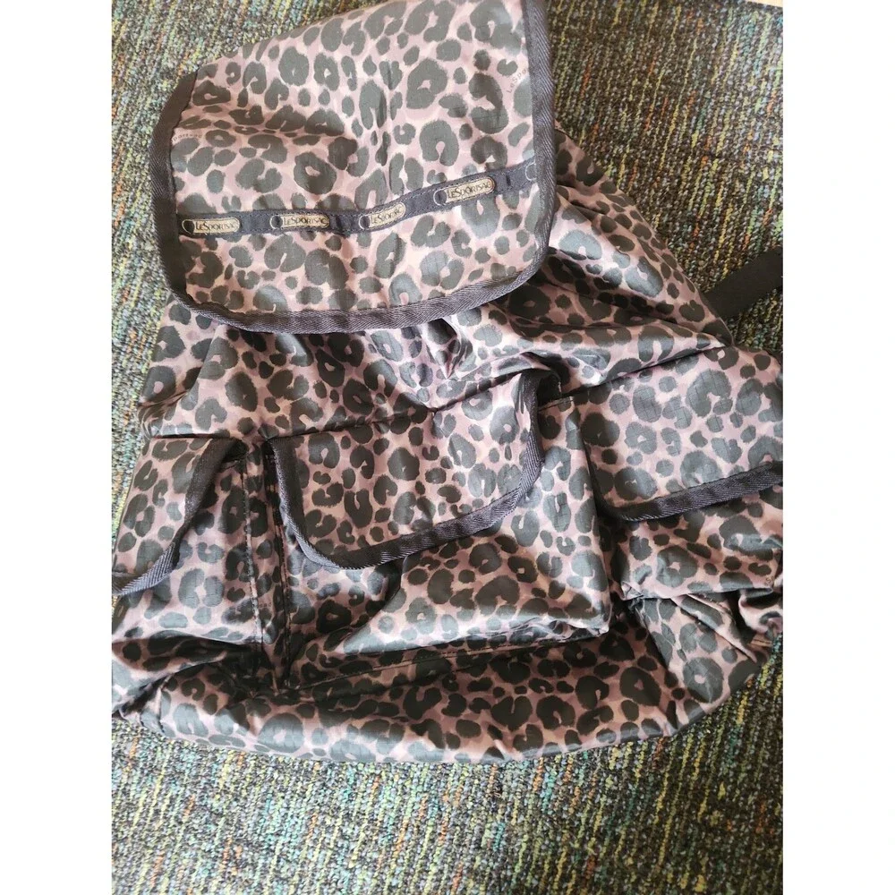 LeSportsac Leopard-Print Nylon Material Large Backpack